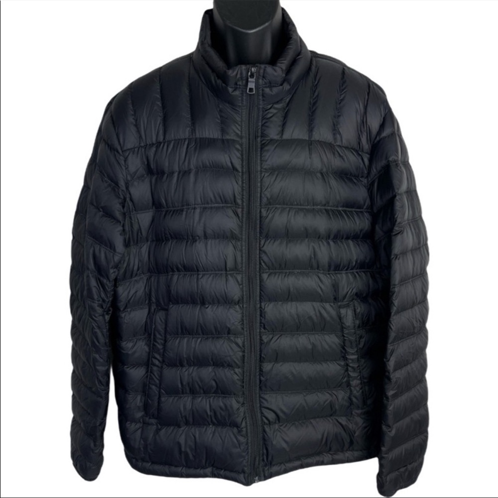 Roundtree & Yorke men’s black packable puffer jacket full zip size XL